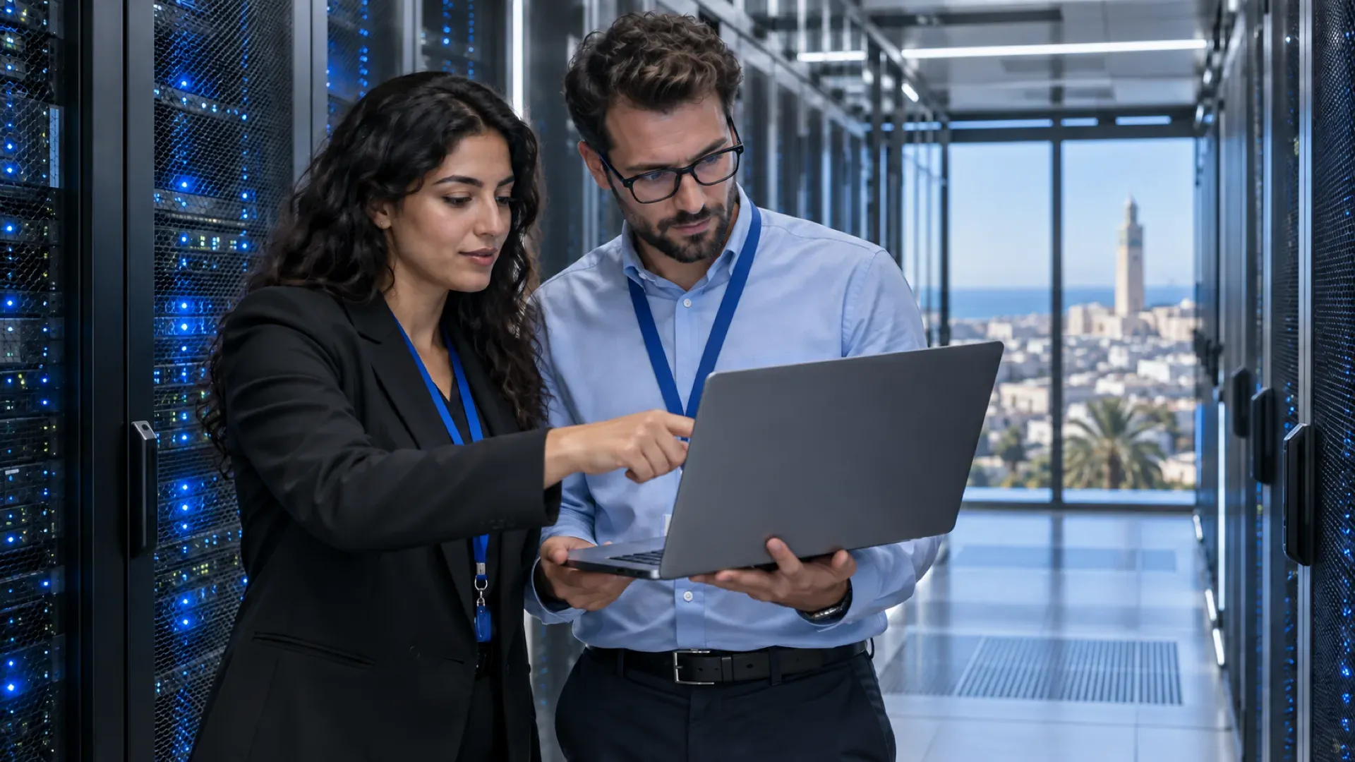 Ingénieur ALLSAFE SOLUTIONS supervisant une infrastructure sécurisée