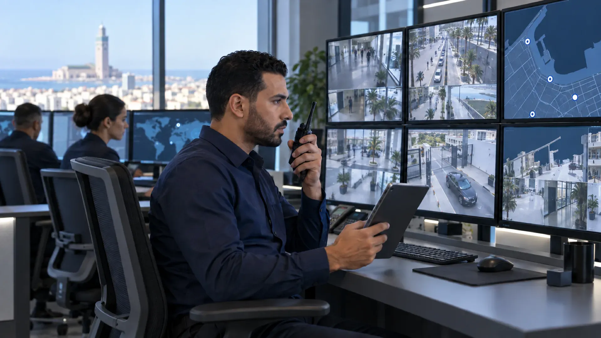 Équipe ALLSAFE SOLUTIONS en réunion autour d’un ordinateur portable